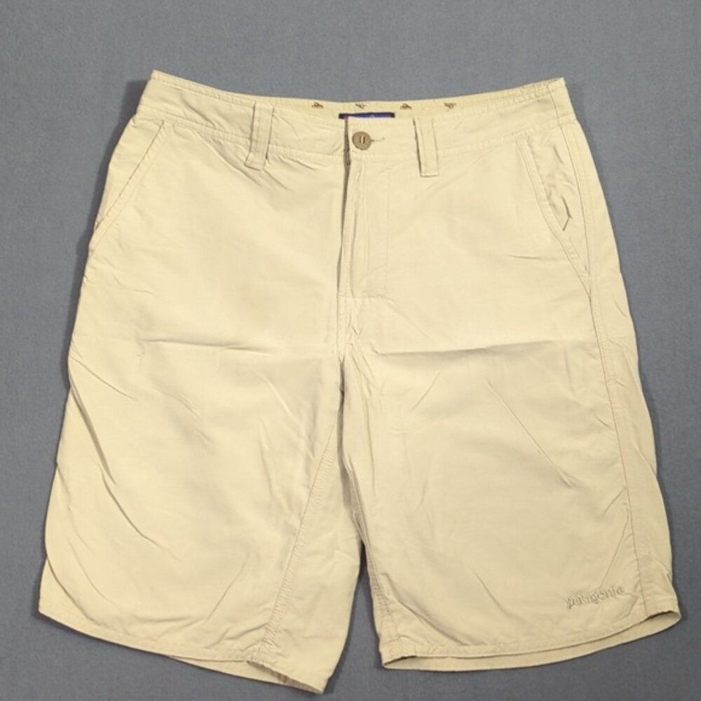 Patagonia Shorts Men's 32 Beige Drawstring Outdoor Hiking Camping